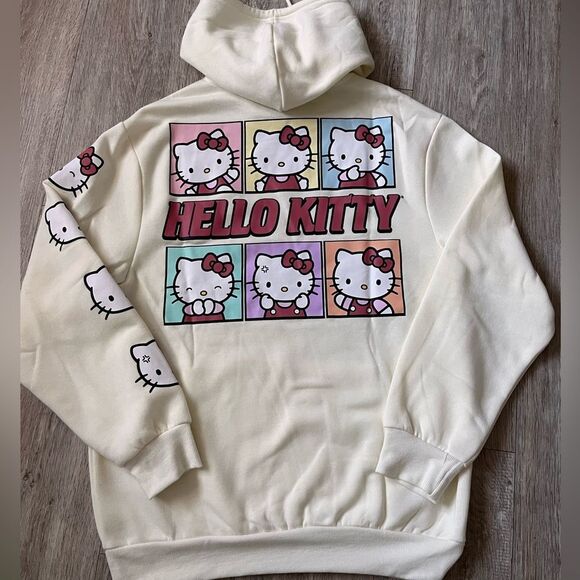 Sanrio Hello Kitty  Sweatshirt Front Back Graphic Cotton Oversized Hoodie Medium - Picture 4 of 10